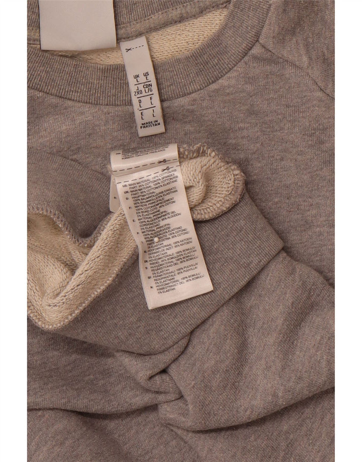 ADIDAS Sudadera gráfica para hombre Jumper Large Gris Algodón