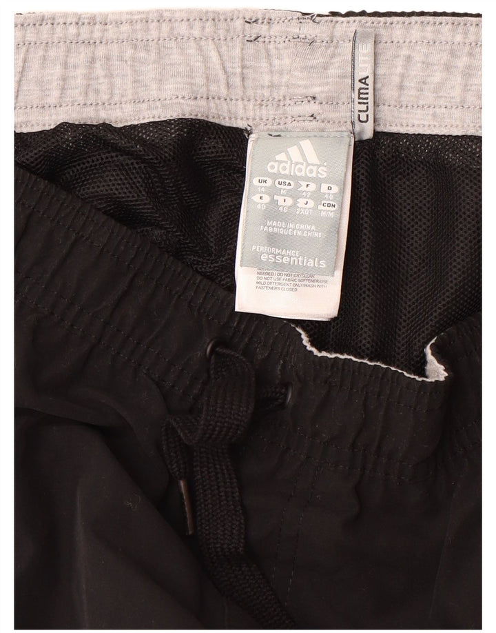 ADIDAS Womens Climalite Tracksuit Trousers UK 14 Medium  Black Polyester