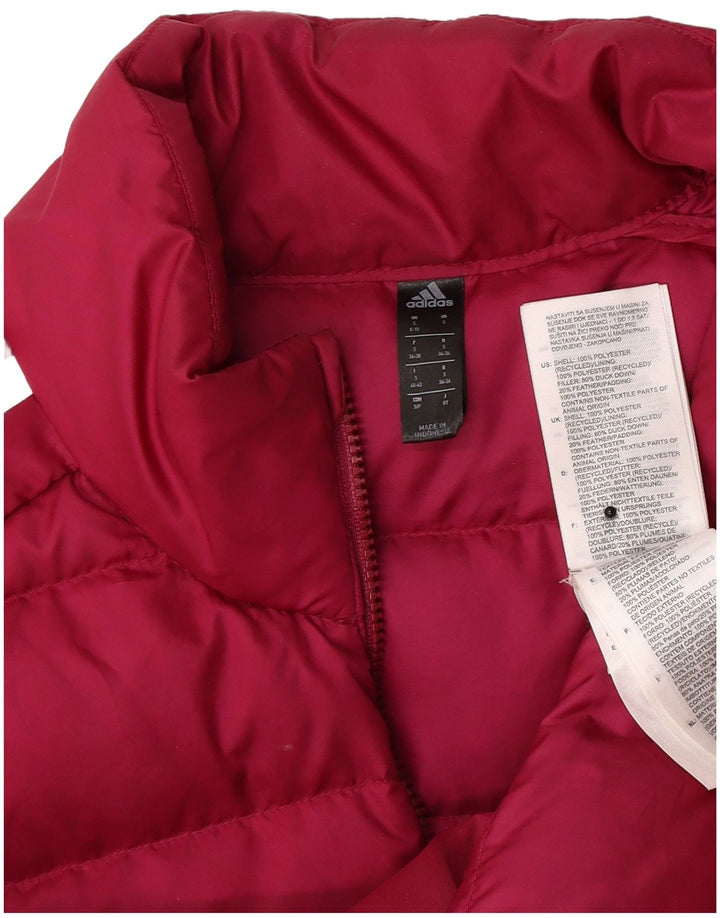 Adidas Chaqueta acolchada para mujer UK 8/10 Small Pink Poliéster