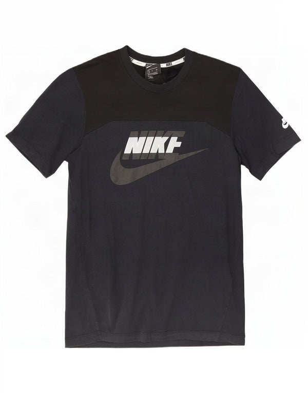 Nike - Camiseta gráfica para hombre, talla pequeña, algodón negro