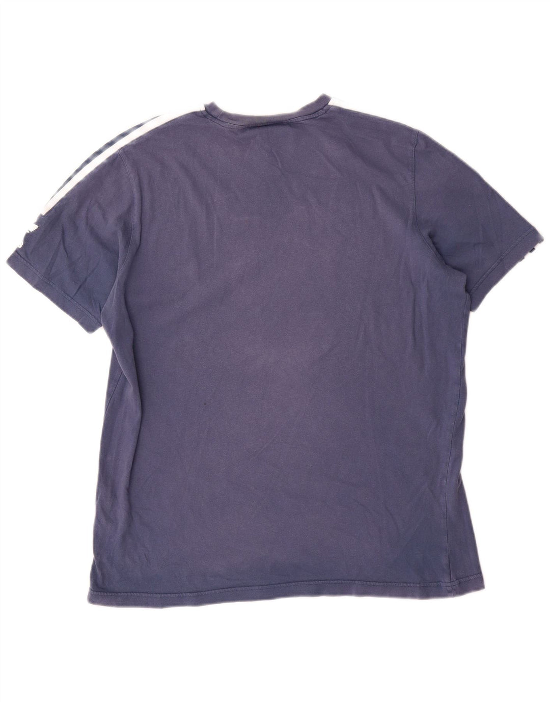 Adidas Hombre Camiseta Gráfica Top Algodón Azul Medio