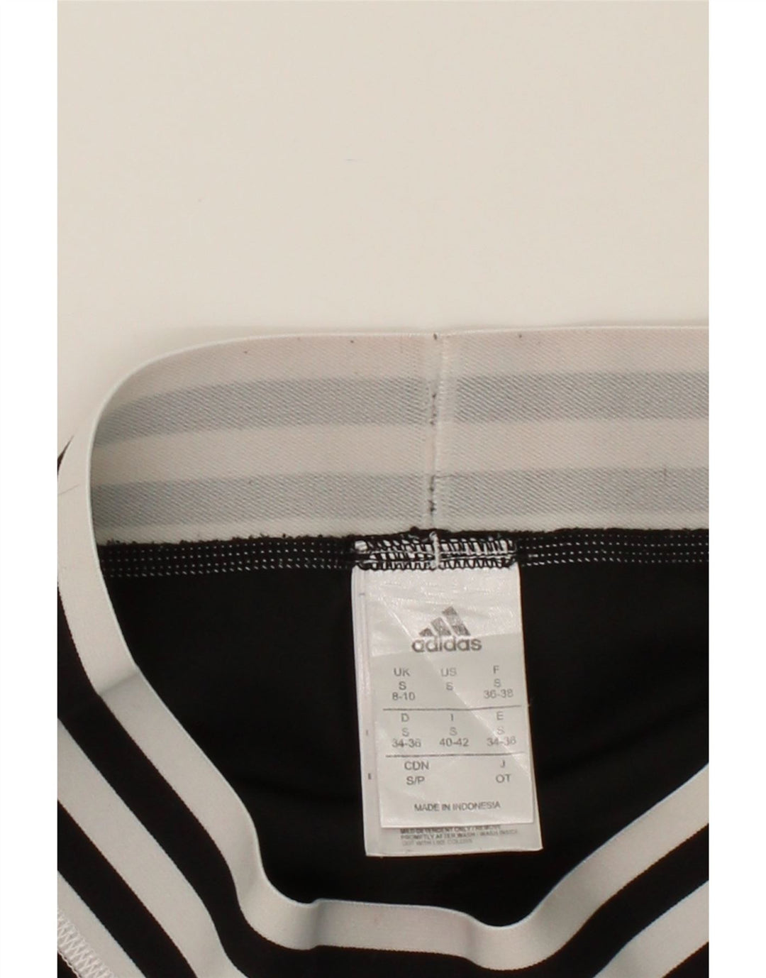 ADIDAS Womens Climalite Graphic Leggings UK 8/10 Small  Black Polyester Vintage Adidas and Second-Hand Adidas from Messina Hembry 