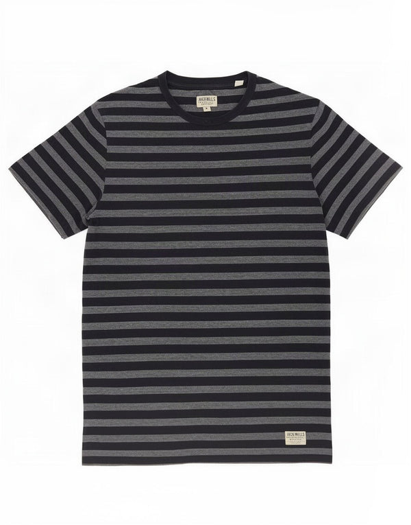 Camiseta Jack Wills Hombre Top Medium Azul Marino Rayas Algodón
