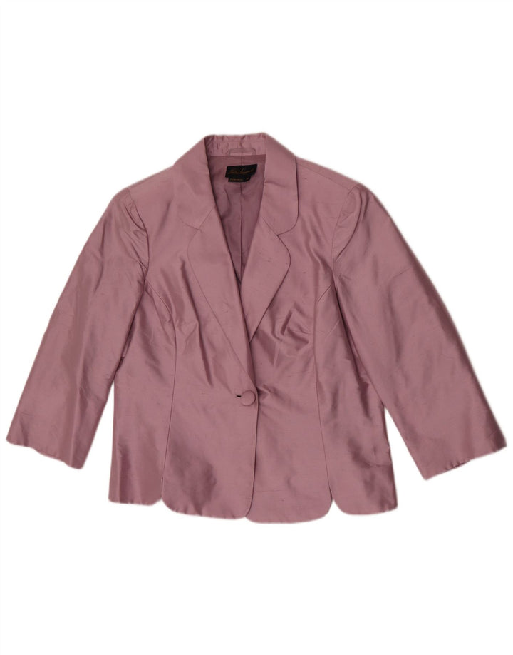 Luisa Spagnoli Chaqueta tipo blazer con 1 botón y manga 3/4 para mujer IT 48 XL Púrpura