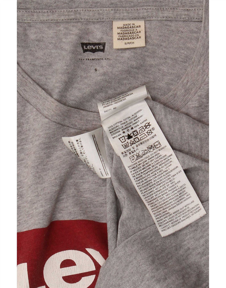 Levi's Camiseta gráfica para hombre Top Small Grey Cotton