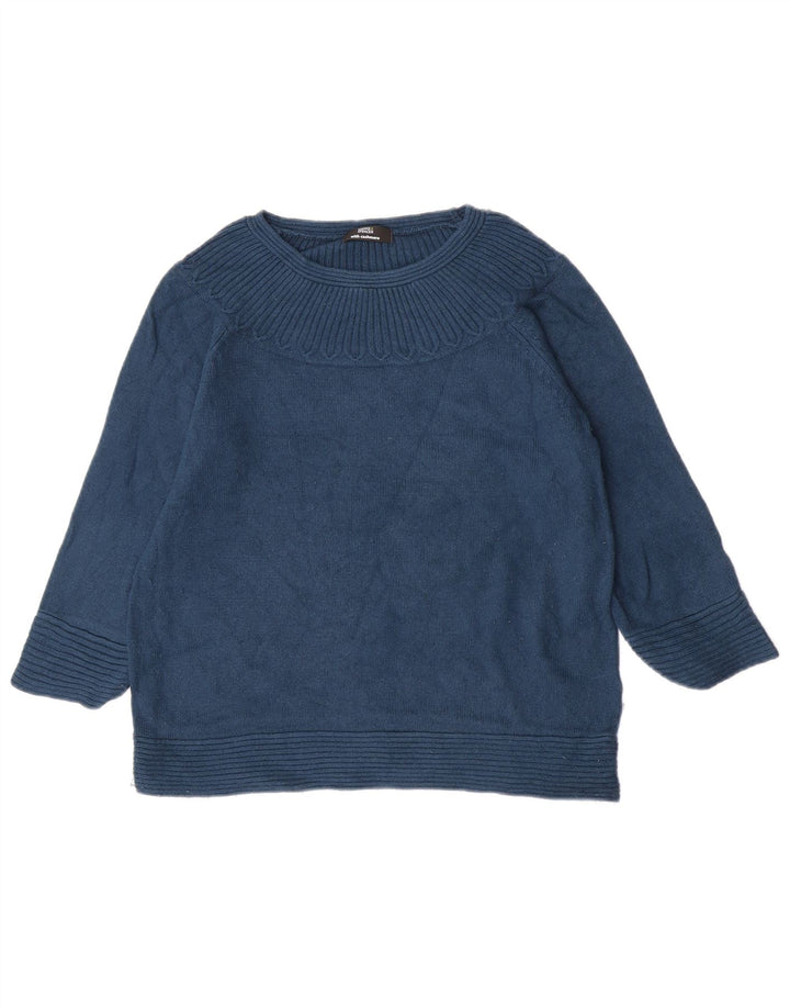 Marks & Spencer Jersey con Cuello Barco para Mujer UK 40 Azul Medio