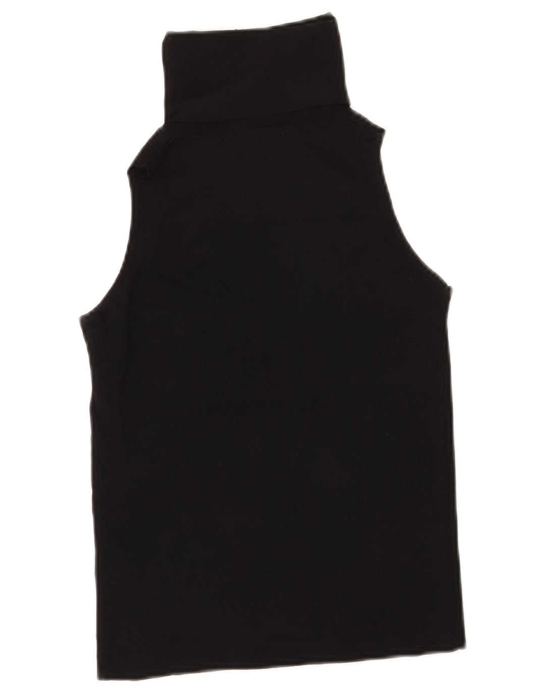 Zara Mujer Crop Vest Top UK 42 Medium Viscosa Negra