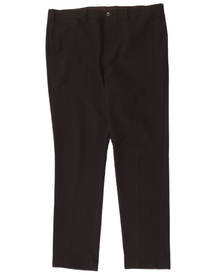 Marks & Spencer Pantalones chinos ajustados para hombre W38 L33 Poliéster negro