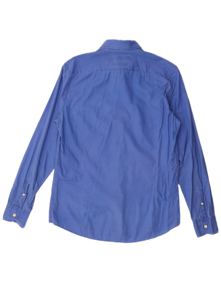 Camisa Massimo Dutti Hombre Azul Medio