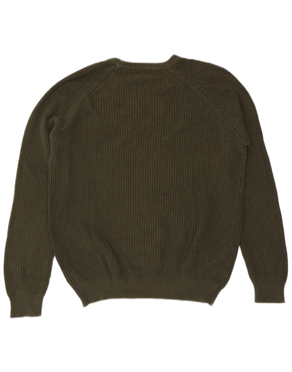 Refrigiwear Jersey de cuello redondo para hombre, talla 2XL, algodón caqui