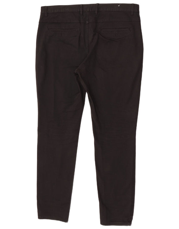 Zara Pantalón Chino Slim Fit para Hombre EU 46 XL W36 L32 Algodón Negro