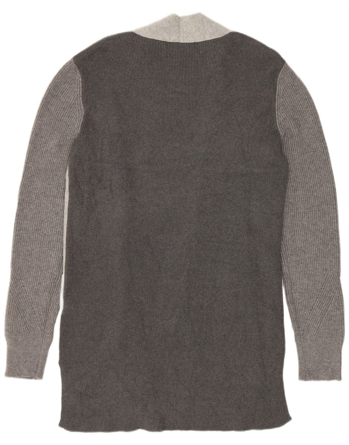 Marks & Spencer Suéter tipo cárdigan largo para mujer UK 10 Small Grey