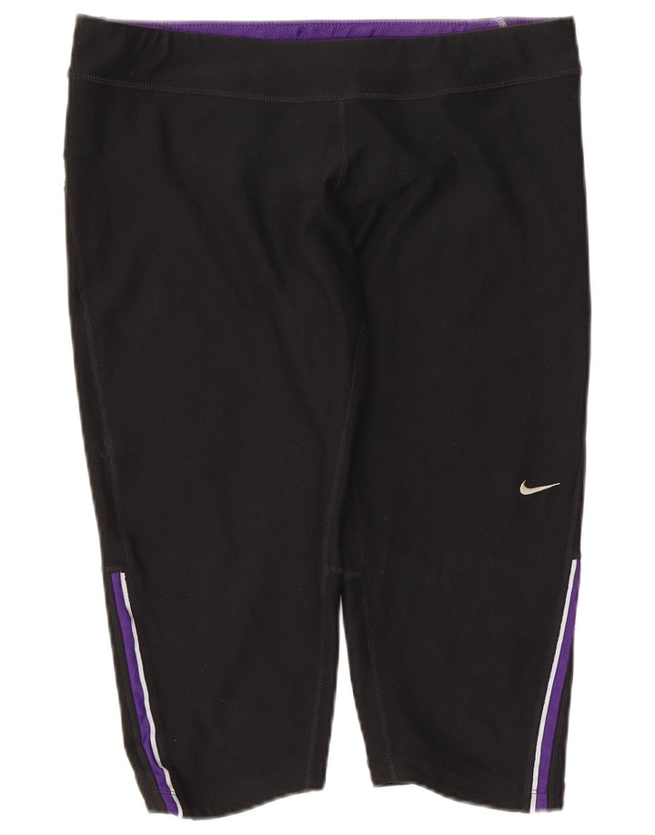 Nike Dri Fit Bermudas deportivas para mujer, talla 40, talla grande, poliéster negro