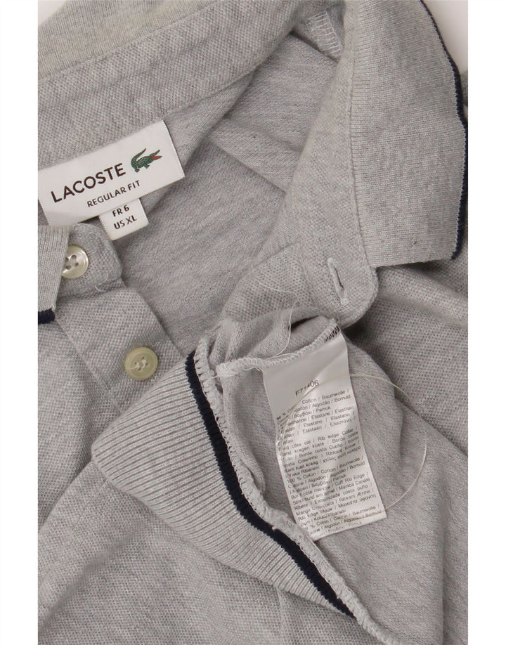 Polo Lacoste Hombre Regular Fit Talla 6 XL Algodón Gris