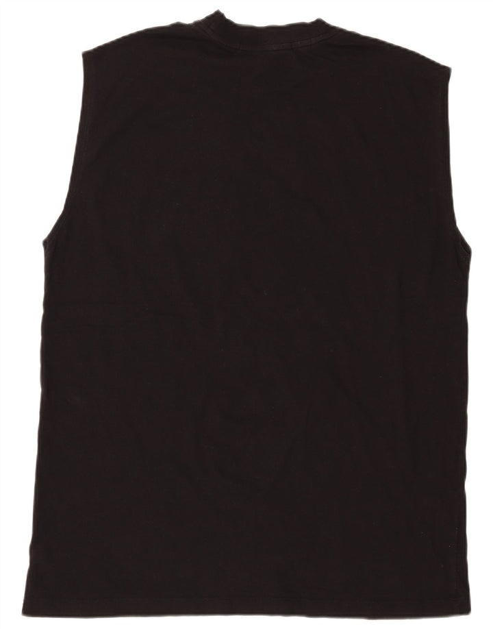 Calvin Klein Jeans Hombre Gráfico Chaleco Top Medio Algodón Negro