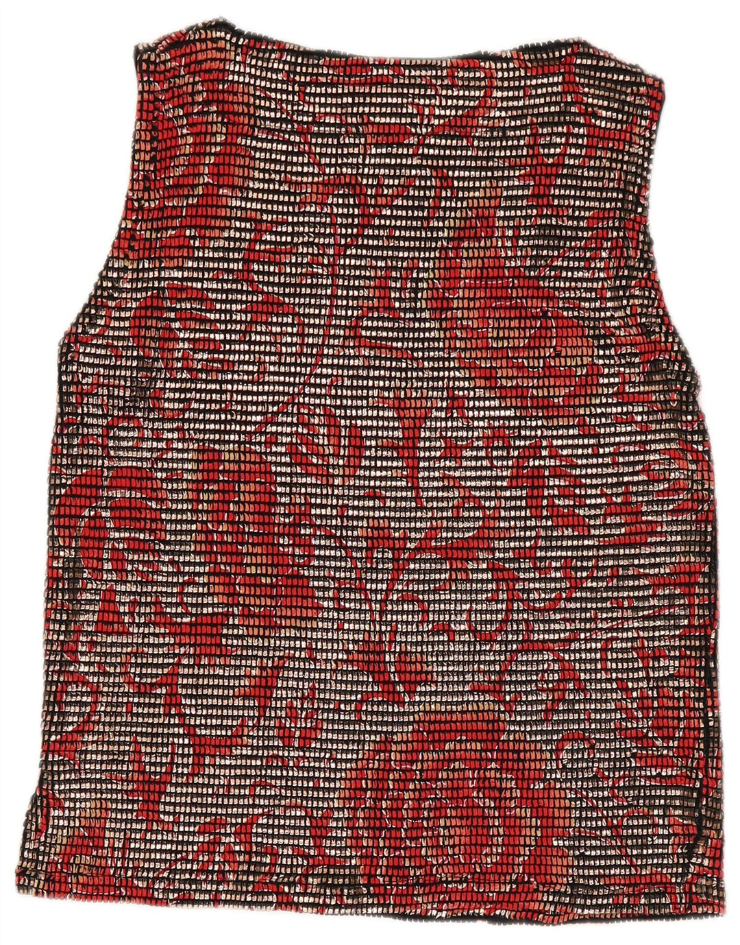 Pancaldi & B Blusa sin mangas para mujer UK 42 Medio Rojo Floral