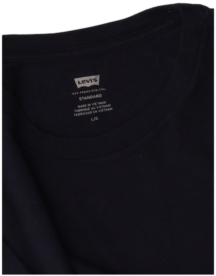 LEVI'S Camiseta estándar para hombre, talla grande, azul marino