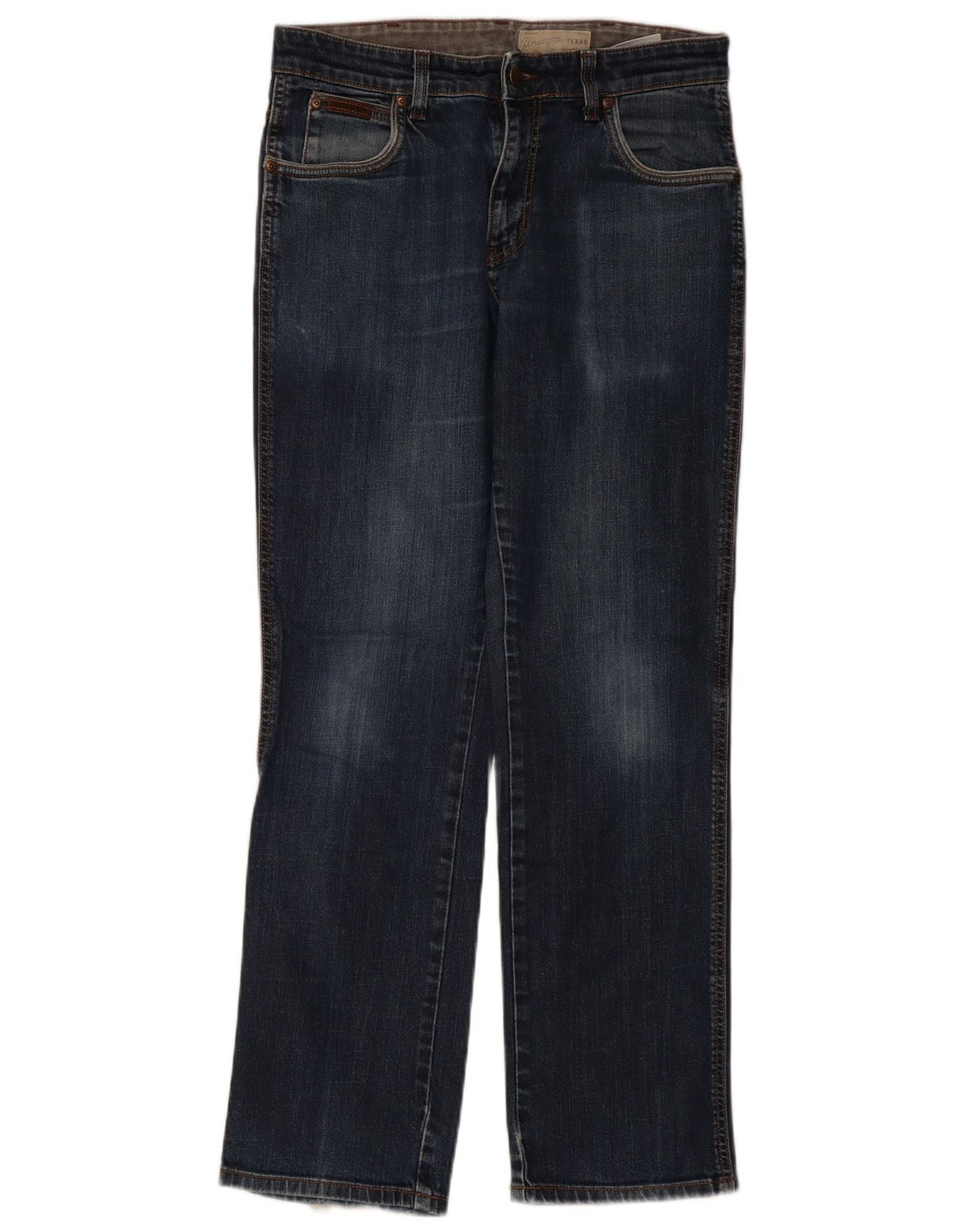 Wrangler Vaqueros Rectos Texas Stretch Mujer W33 L32 Algodón Azul
