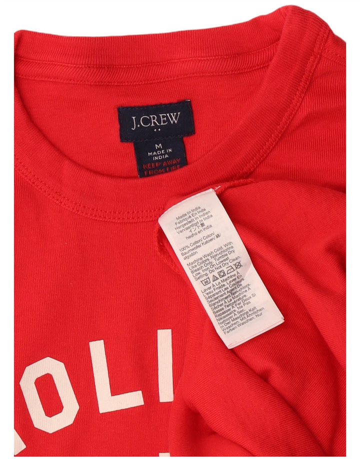 J. Crew Top gráfico para hombre de manga larga de algodón rojo medio