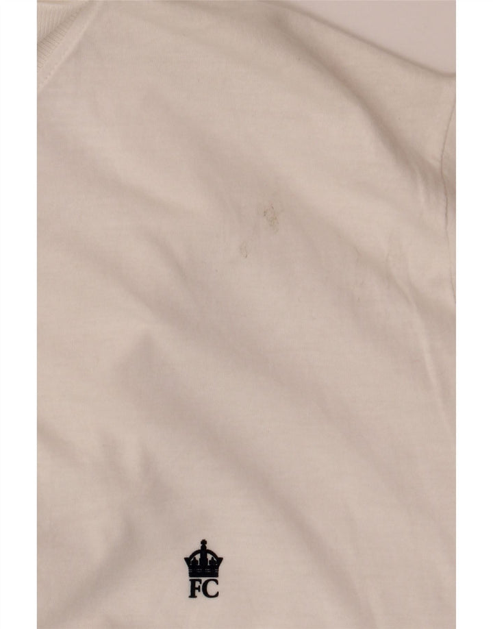 French Connection Polo para hombre de algodón blanco roto grande