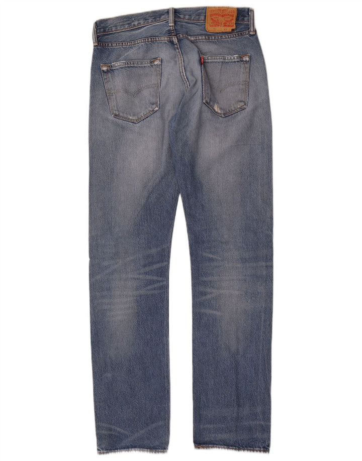 Vaqueros rectos desgastados para hombre Levi's W30 L34 Algodón azul