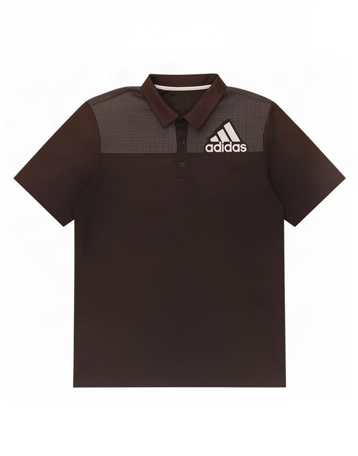 Adidas Polo Hombre Negro Mediano Colorblock Poliéster