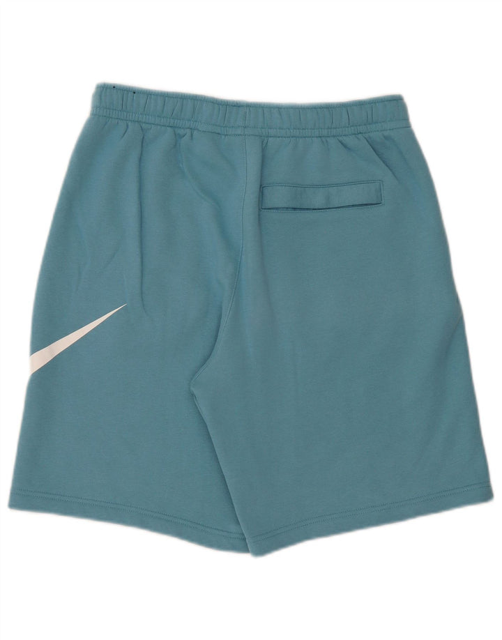 Pantalones cortos deportivos con estampado gráfico de algodón azul medio para hombre Nike