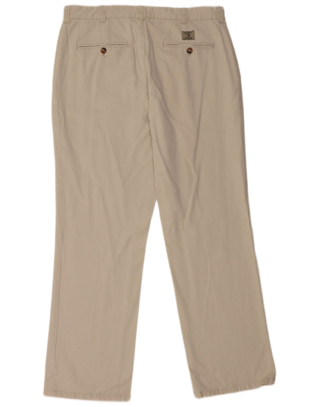 TOMMY HILFIGER Pantalón chino recto para hombre W36 L32 Algodón beige
