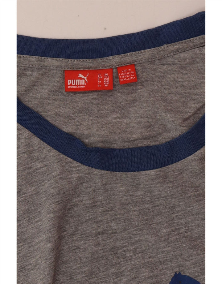 PUMA Camiseta sin mangas gráfica para hombre 2XL Gris