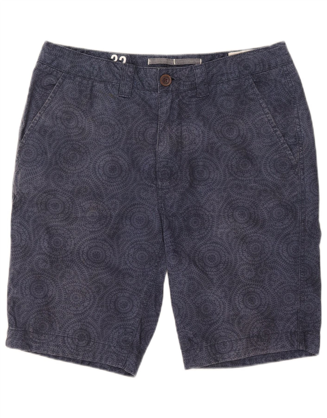 Pantalones cortos chinos para hombre Fat Face W32 Algodón floral azul marino mediano