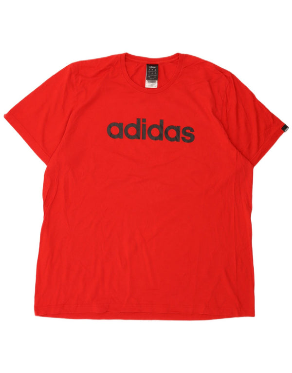 Adidas Camiseta gráfica para hombre Top 2XL Algodón rojo