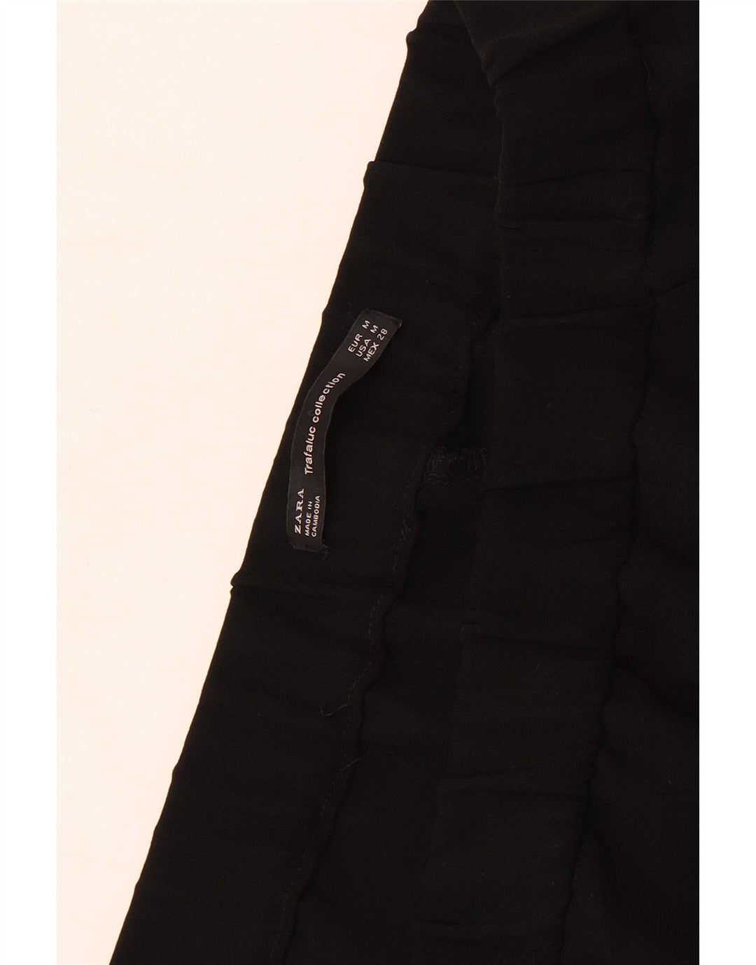 Zara Mujer Trafaluc Capri Pantalones Medianos W28 L19 Negro