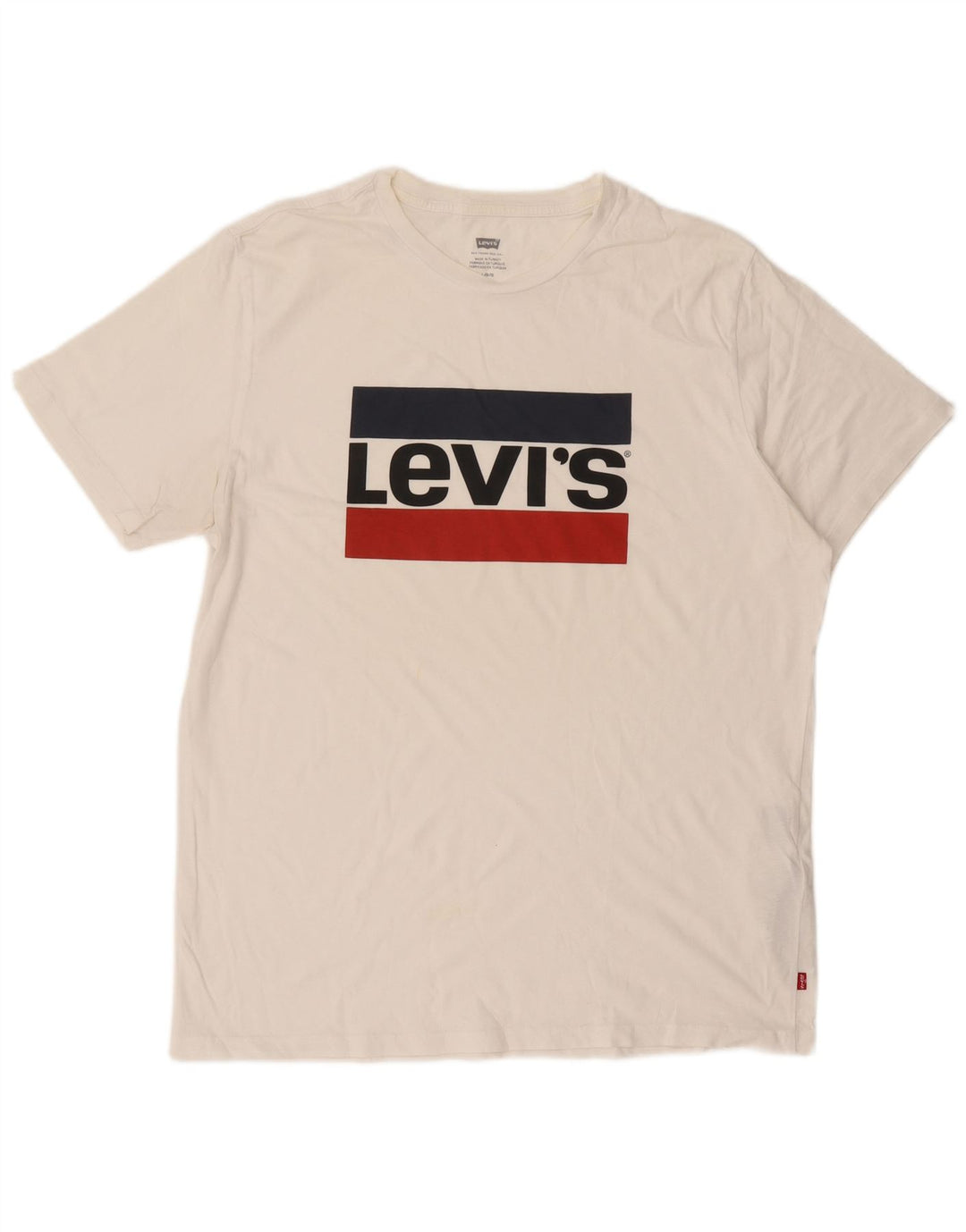 LEVI'S Camiseta gráfica para hombre Top grande de algodón blanco