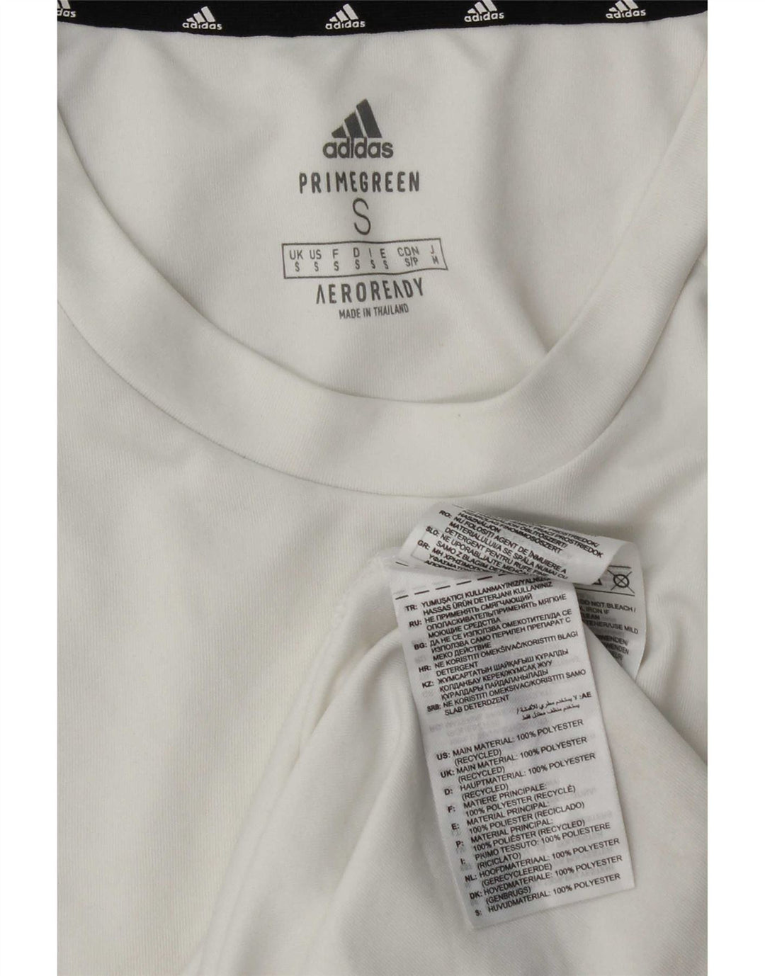 Camiseta Adidas para Hombre Aeroready Top Talla Pequeña Color Blanco a Bloques de Poliéster