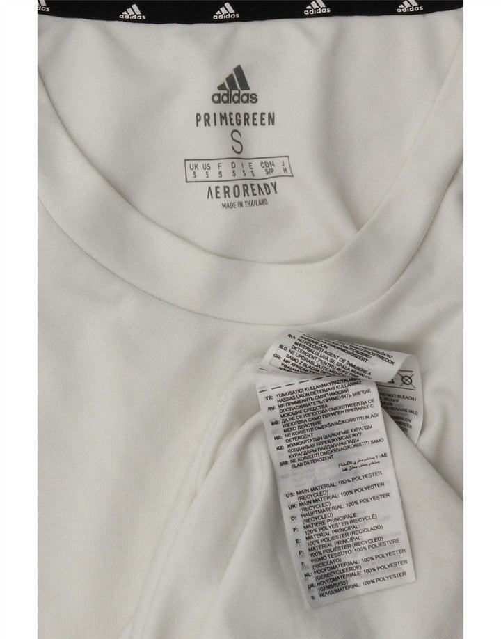 Camiseta Adidas para Hombre Aeroready Top Talla Pequeña Color Blanco a Bloques de Poliéster