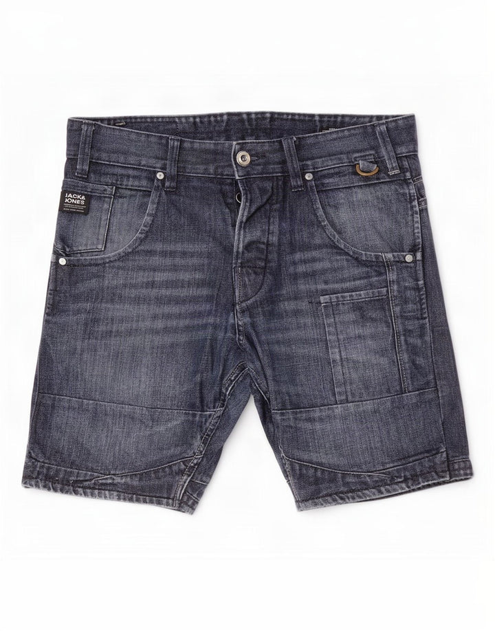 Jack & Jones - Pantalones cortos vaqueros para hombre, talla grande, W34, azul marino