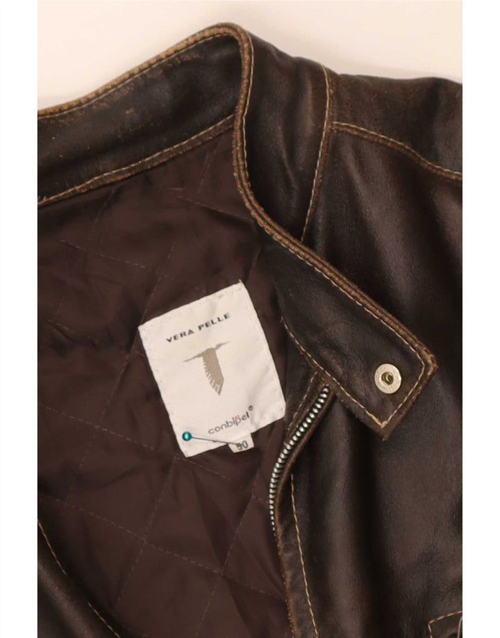 Conbipel Chaqueta de cuero para hombre IT 50 Large Brown