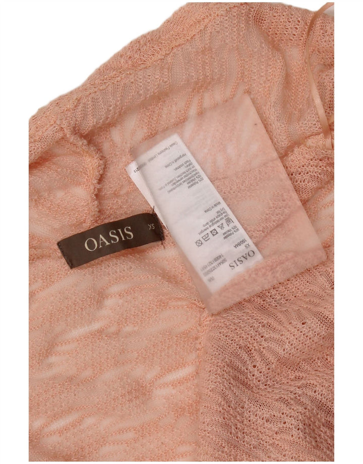 Oasis Suéter tipo cárdigan abierto de gran tamaño para mujer UK 6 XS Poliéster rosa