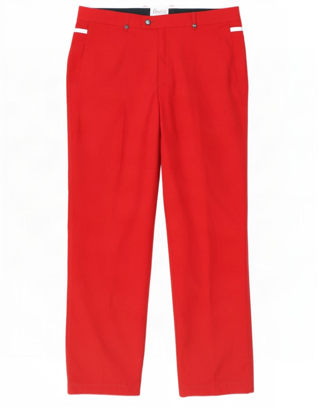 Pantalón De Traje Recto Hombre Kartel W38 L33 Poliéster Rojo