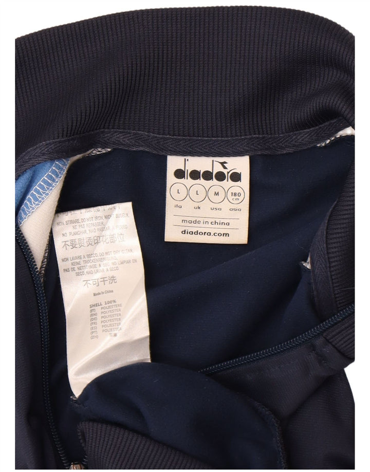 Diadora Hombre Chándal Top Jacket Large Azul Marino Colorblock Poliéster