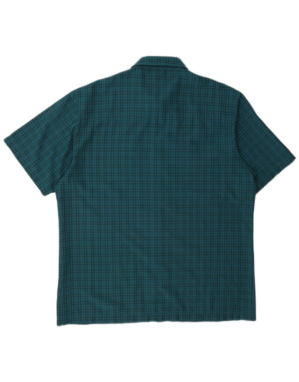 Jack Wolfskin Camisa de manga corta para hombre con ajuste regular UK 44/46 XL Green Check