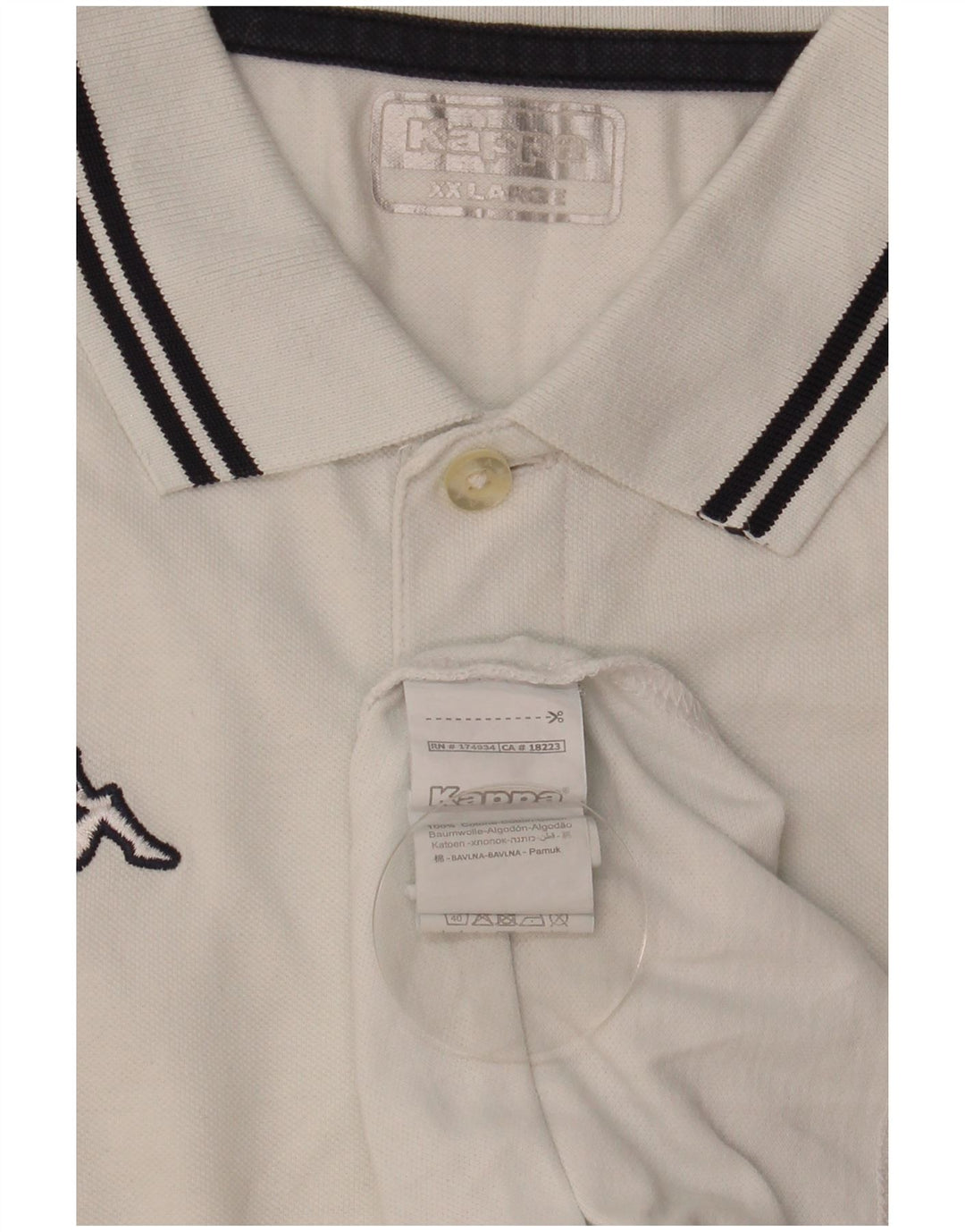 KAPPA Polo Hombre 2XL Algodón Blanco