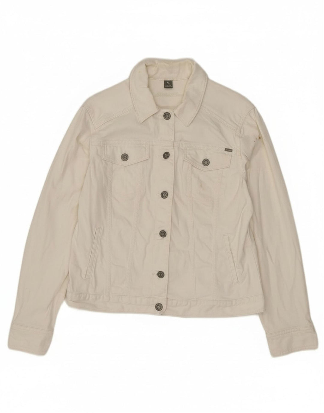 Eddie Bauer Chaqueta vaquera para mujer Reino Unido 14 Algodón blanco grande