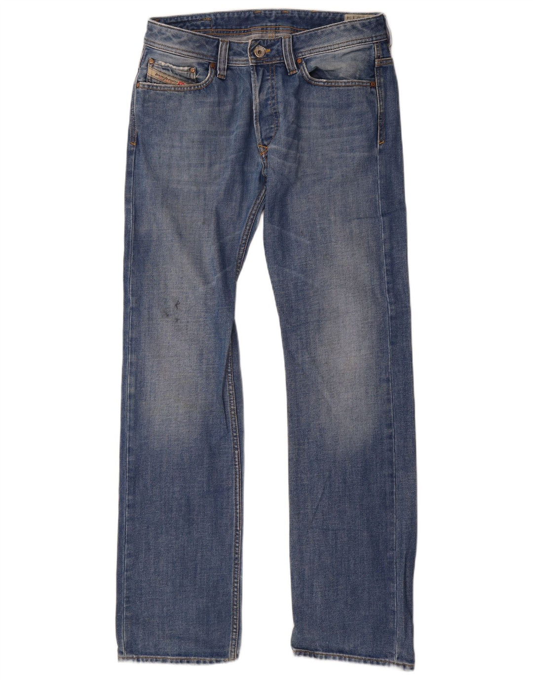 Diesel Hombre Viker Vaqueros Rectos W32 L34 Algodón Azul
