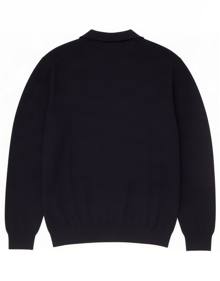 Zara Hombre Jersey Con Cuello En V Jersey Pequeño Azul Marino