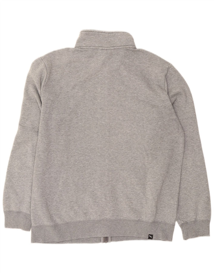Puma Chaqueta de chándal para hombre de algodón moteado gris grande