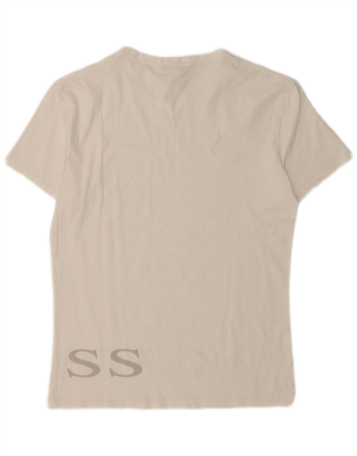 Guess Camiseta gráfica para hombre Top grande de algodón blanco