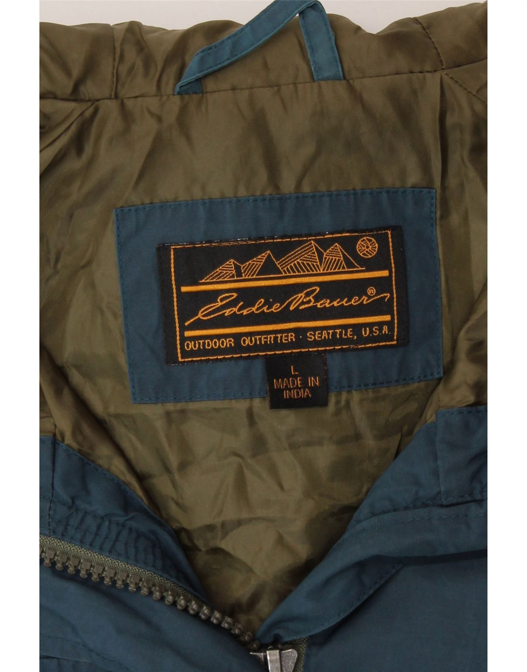 Eddie Bauer Chaqueta utilitaria con capucha para mujer UK 46 Large Blue Nylon