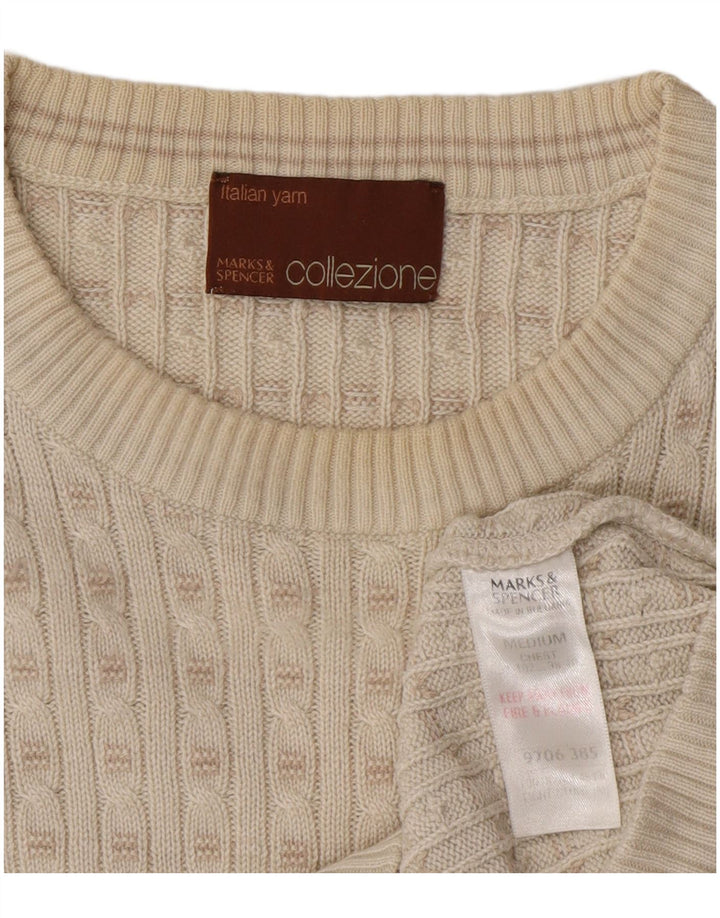 Marks & Spencer Suéter con Cuello Redondo para Hombre Acrílico Blanco Roto Medio
