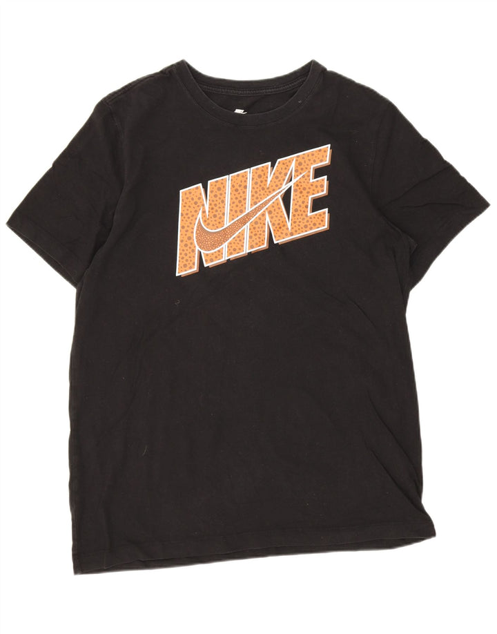Nike - Camiseta gráfica para hombre, talla grande, algodón negro